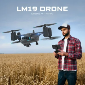 LM19 Remote Control Helicopter Drone 480P Camera Fighter Quadcopter Osprey Aircraft RC Drones for Children Kids Plane Toys Gifts