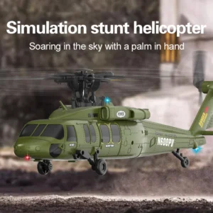 Black-Hawkk 6CH RC Helicopter 2.4G Aerobatic Remote Control Altitude Hold & Optical Flow Positioning RTF