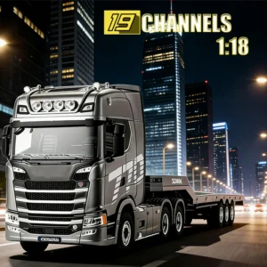 Scania 770S Alloy 19CH RC Truck 1/18 heavy-duty truck 2.4G remote control Engineering Trailer Truck Toys