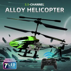 Metal Alloy RC Helicopters Silver Red Pink 3.5 Channels Remote Control Plane USB Charging Rechargeable Flying Helicopter Toy