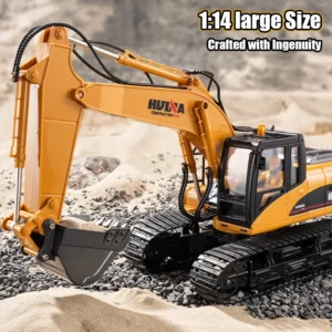 Huina 535 RC Excavator 15CH 1/14 2.4G Remote Control Truck Electric Engineering Vehicle Alloy Construction Model Toy Kid Gifts