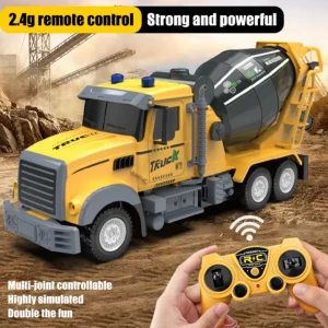 6-channel remote control vehicle 2.4G rechargeable dump RC truck toy with light/sound effects, children's gift