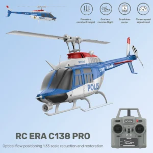 1:33 C138 RC Helicopter Upgrade Airplane 6 Axis Gyro Altitude Hold 2.4G Remote Control Helicopter Plane Toys for Adult Kid