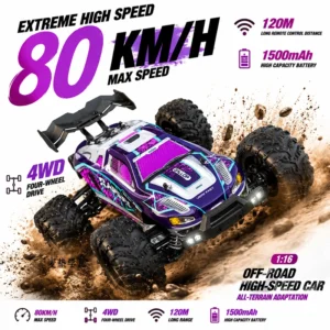 1:16 80KM/H 4WD RC Car With LED Light