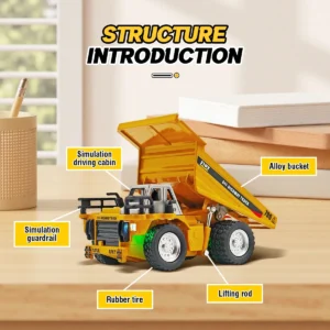 1/64 Desktop Mini RC Alloy Dump Truck